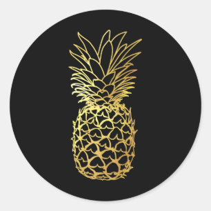Pineapple Aloha Beacher T Shirt Hawaii Vi Runt Klistermärke