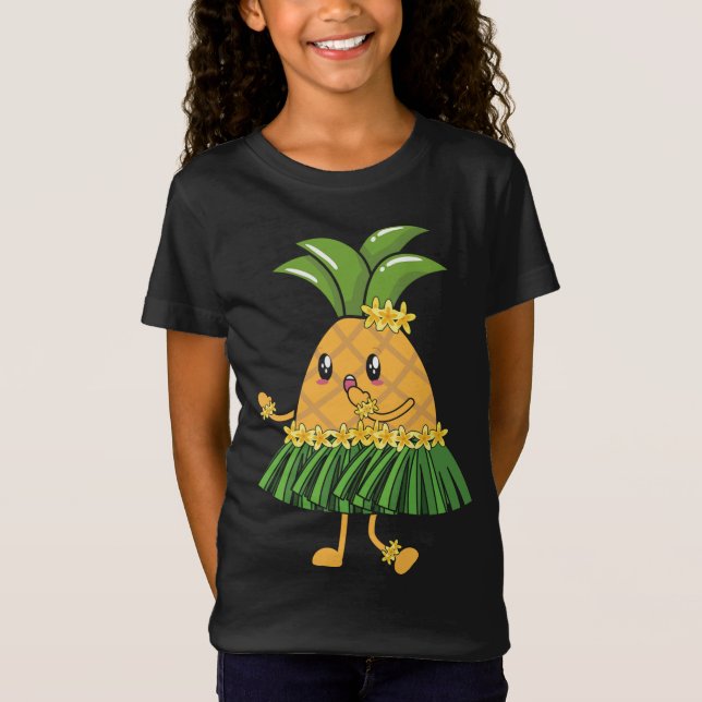 Pineapple Älskare Hej Summer Vacation Tropical Fru T Shirt (Framsida)