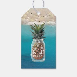 Pineapple Burk String Ljus Tropical Beach Wedding Presentetikett