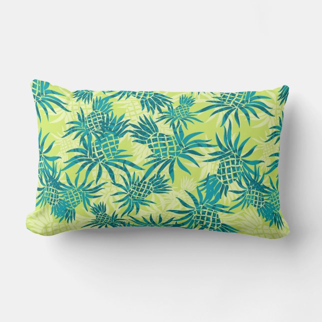 Pineapple Camo Hawaiian Lumbar Pillows Lumbarkudde (Framsida)