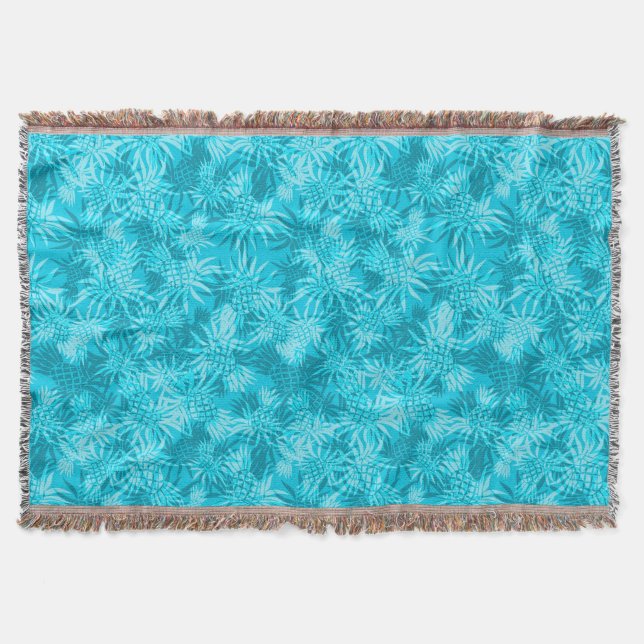 Pineapple Camo Hawaiian Throw Blanket Filt (Framsidan)