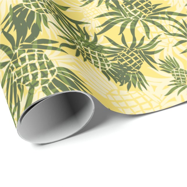 Pineapple Camo Hawaiian Tropical Presentpapper (Rullad Hörn)