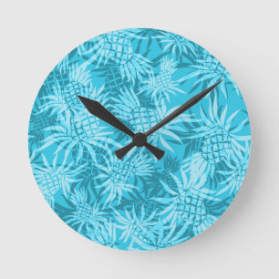 Pineapple Camo Hawaiian Wall Clocks Rund Klocka
