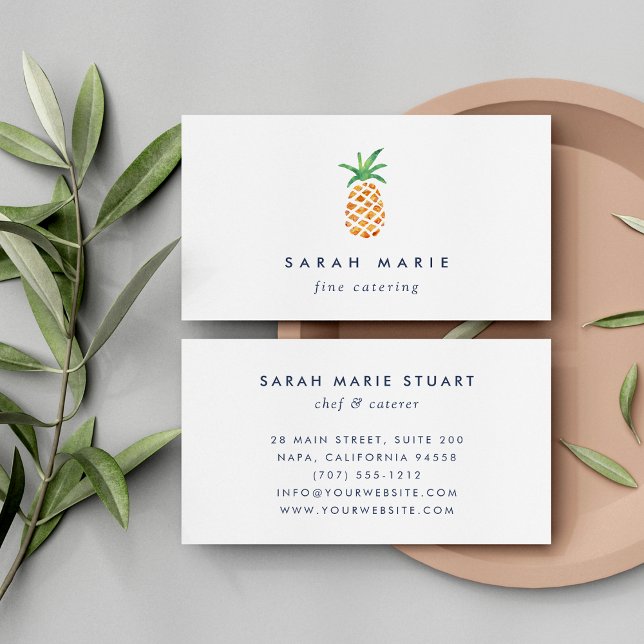 Pineapple Caterer Hospitality Visitkort (Skapare uppladdad)