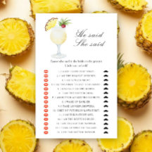 Pineapple Cocktail He said she said bridal shower