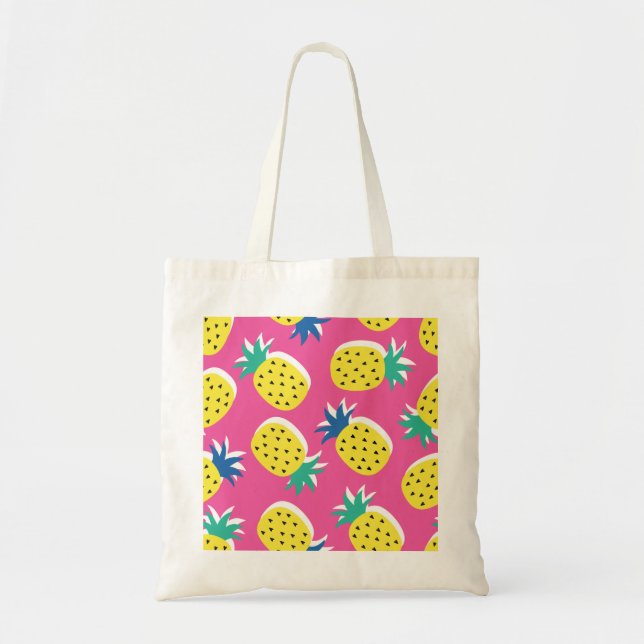 Pineapple Crazy Färg: Barnkonst. Tygkasse (Framsidan)