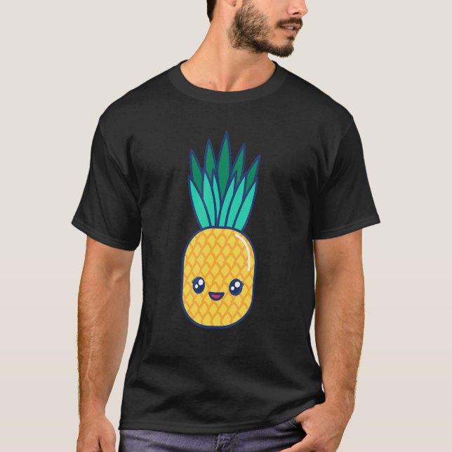 Pineapple Cute Tropical Fruit Sommarbuss T Shirt (Framsida)