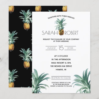 Pineapple Delight Bröllop Inbjudningar