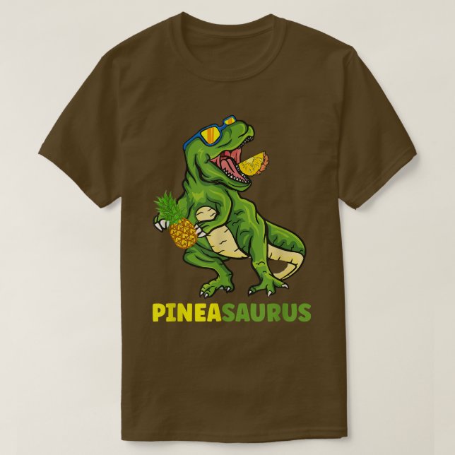 Pineapple Dinosaurs Tropical for Summer Kids Boys T Shirt (Design framsida)