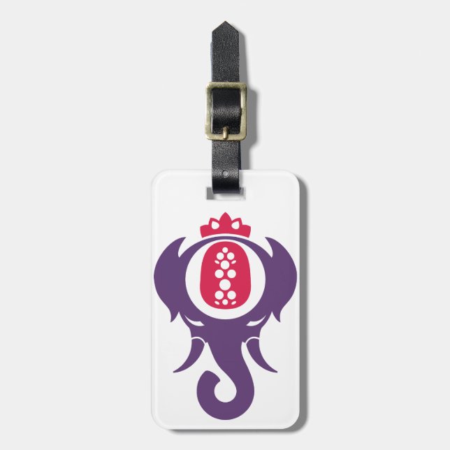 Pineapple Elephant Bagagebricka (Vertikal Framsida)