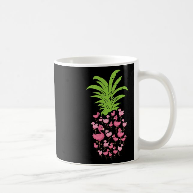 Pineapple Flamingo Aloha Beacher Hawaii - Rosa Bir Kaffemugg (Höger)