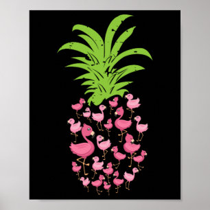 Pineapple Flamingo Aloha Beacher Hawaii - Rosa Bir Poster