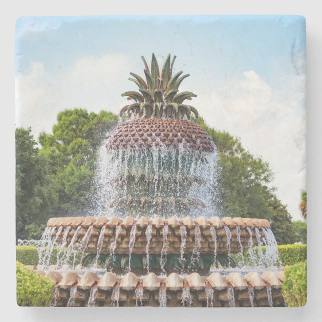 Pineapple Fountain in Charleston, SC Stenunderlägg (Framsidan)