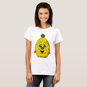 Pineapple Funny Ansikte Tecknad Women's, ZSSG T Shirt