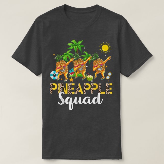 Pineapple Funny Squad Dabbing Three Pineapples Sun T Shirt (Design framsida)