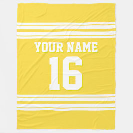 Pineapple Gult White Sports Jersey Fleecefilt