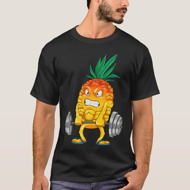 Pineapple Gym Workout  Deadlifting Summer Deadlift T Shirt (Framsida)