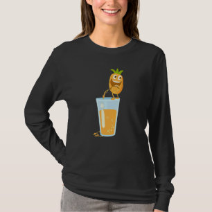 Pineapple Hawaiian Aloha Tropical Honolulu Women M T Shirt