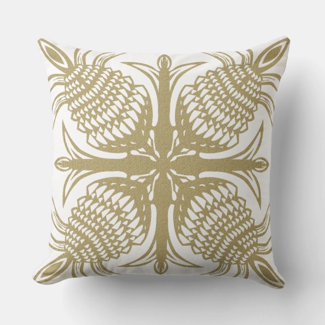 Pineapple Hawaiian quilt-formad dekorkkudde Kudde (Framsida)