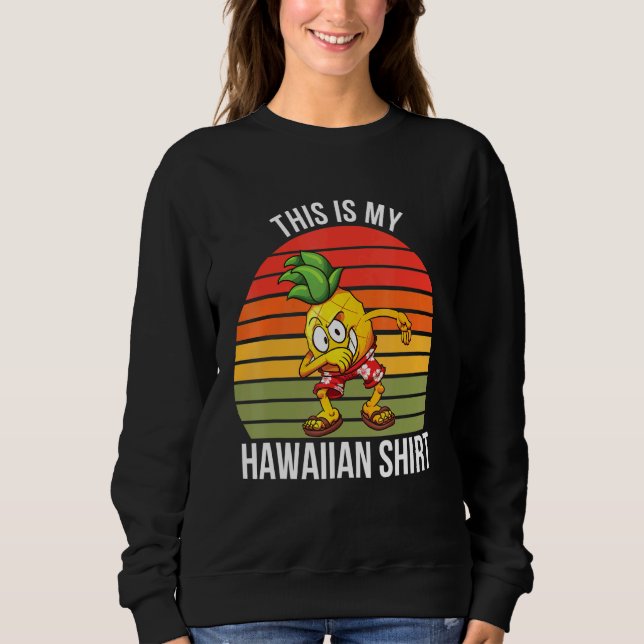 Pineapple Hawaiian Tropical Sunset T Shirt (Framsida)