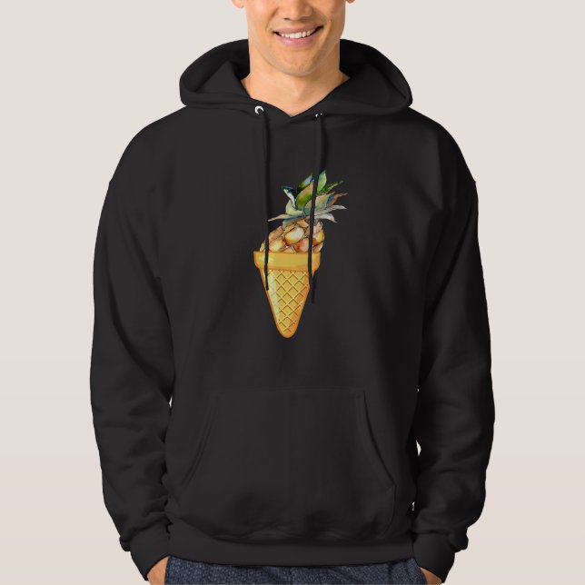 PINEAPPLE ICE CREAM - FRUKT- OCH ICE CREAM COLLECT HOODIE (Framsida)