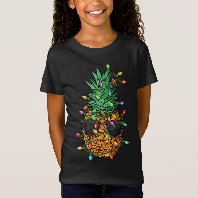 Pineapple Julgran Ljus Sunglass Funny X T Shirt (Framsida)