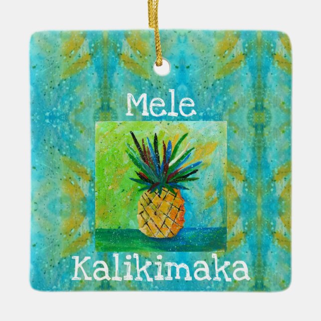 Pineapple-julprydnad Julgransprydnad Keramik (Framsida)