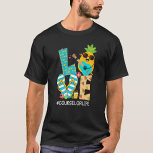 Pineapple Kärlek Counselor Life Hej Summer Vibes T Shirt