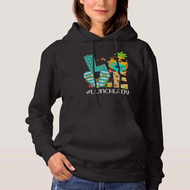 Pineapple Kärlek Lunch Dam Hej Sommar Vibes T Shirt (Framsida)