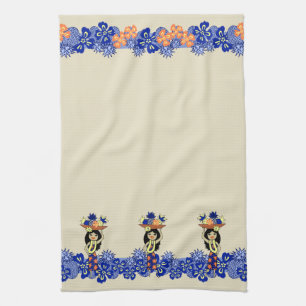 Pineapple Luau Band Hawaiian Kitchen Towel Kökshandduk