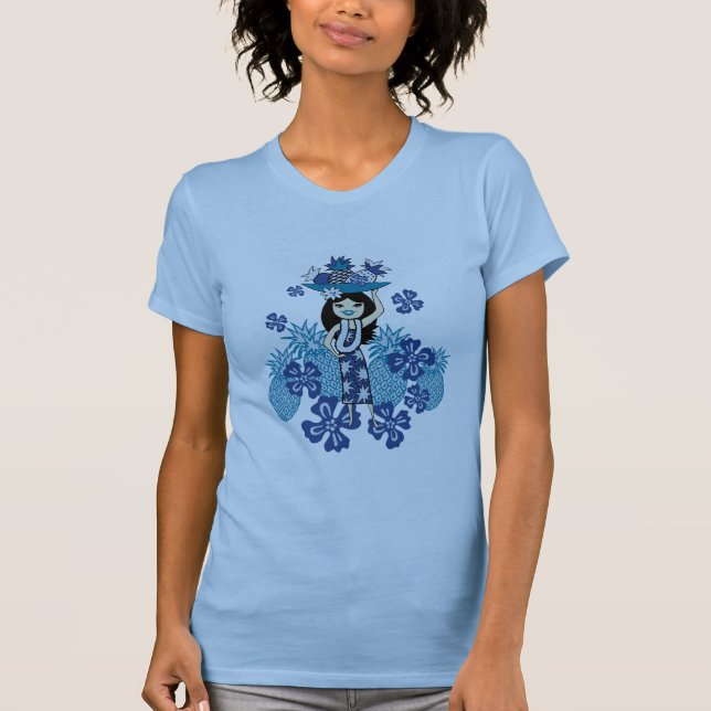 Pineapple Luau Gals T-Shirts (Framsida)