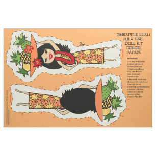 Pineapple Luau Hawaiian Hula Girl Doll Kit - Papay Tyg