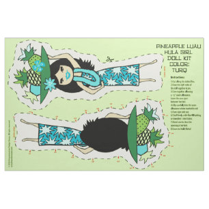 Pineapple Luau Hawaiian Hula Girl Doll Kit - Turq Tyg