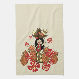 Pineapple Luau Hawaiian Kitchen Towel Kökshandduk