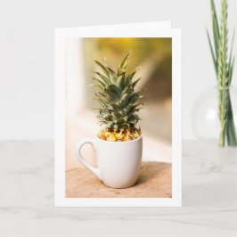 Pineapple-mappat tomt gratulationskort för abstrak kort