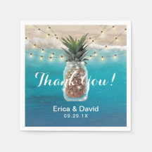 Pineapple Mason Burk Tropical Beach Wedding