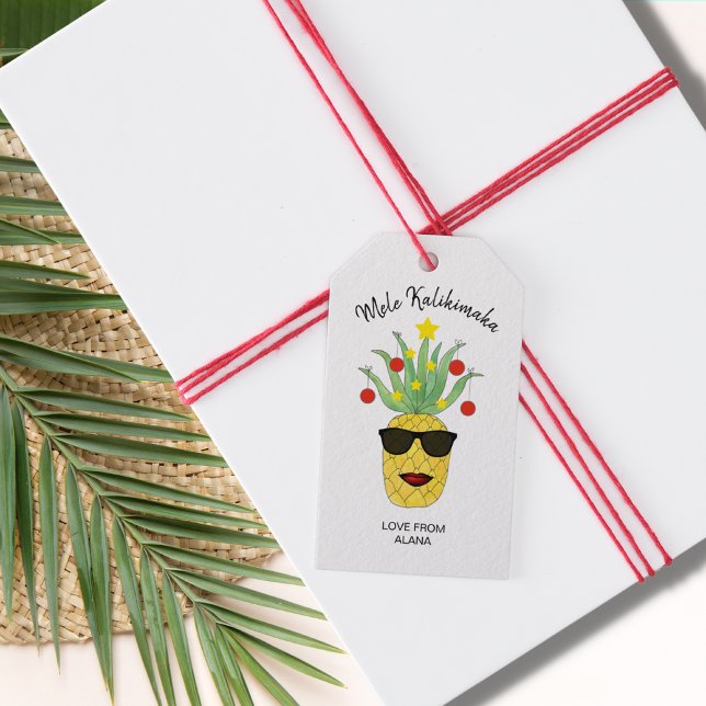 Pineapple Mele Kalikimaka Classic Presentetikett (Skapare uppladdad)