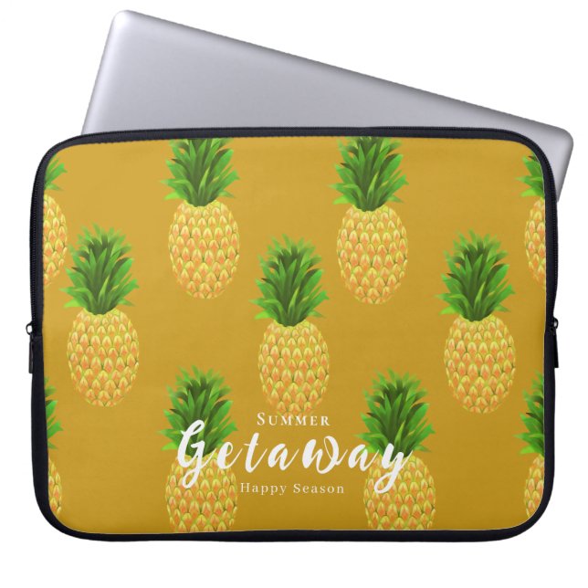Pineapple Mustard Laptop Fodral (Framsidan)