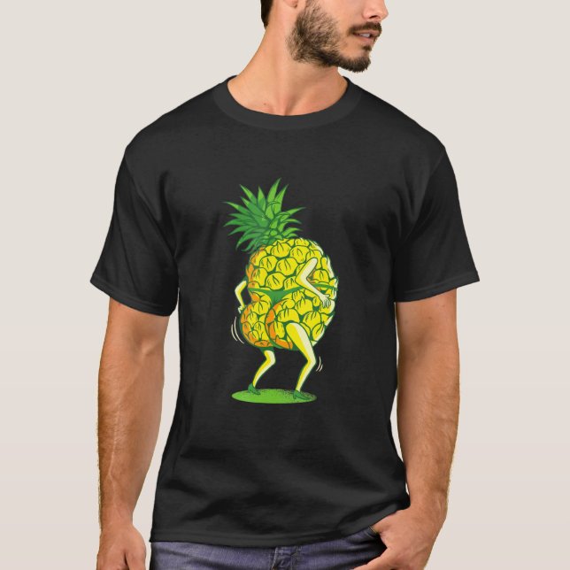 Pineapple Naughty Vacation, sommar T Shirt (Framsida)
