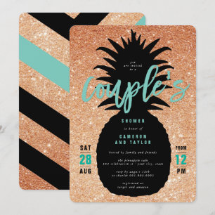 Pineapple par av koppar-Glitter-kopparpar i Inbjud Inbjudningar