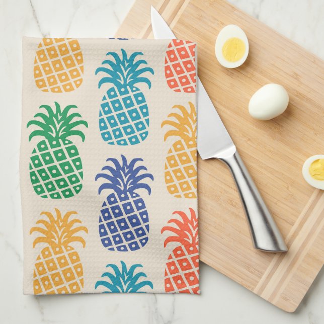 Pineapple Pattern Kökshandduk (Vikt i Fjärdedel)