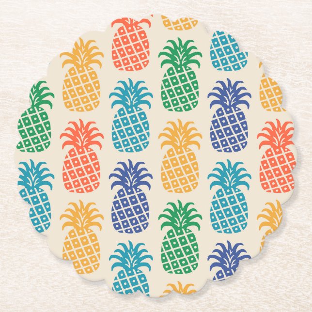 Pineapple Pattern Underlägg Papper (Framsida)