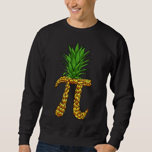 Pineapple Pi Funny Pi Day Pi Neapple Pi Lång Ärmad Tröja (Framsida)