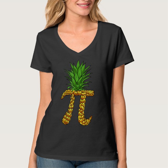 Pineapple Pi Funny Pi Day Pi Neapple Pi T Shirt (Framsida)