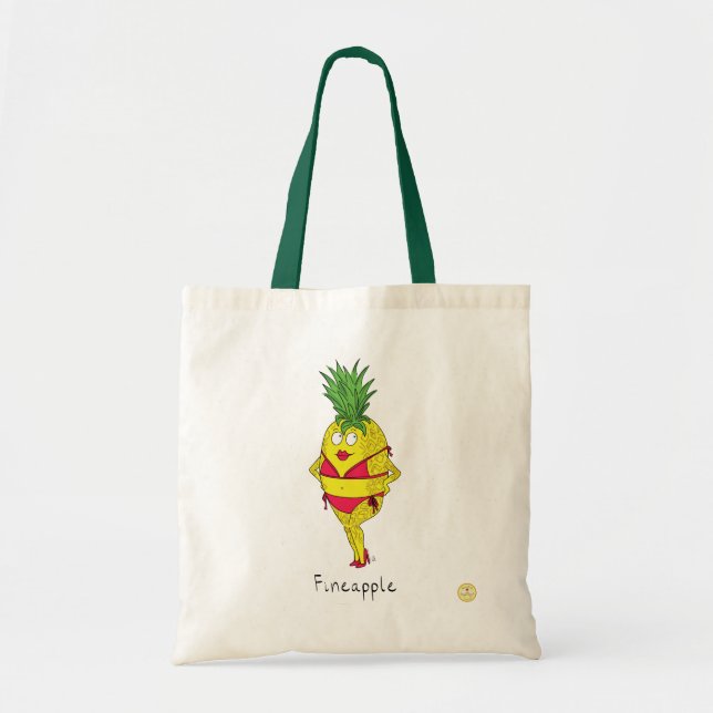 Pineapple Pin-Up Girl Funny Fruit Tygkasse (Framsidan)