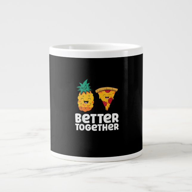 Pineapple Pizza Better Together Fun Food Design  Jumbo Mugg (Framsidan)