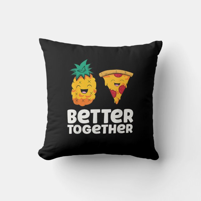 Pineapple Pizza Better Together Fun Food Design  Kudde (Framsida)