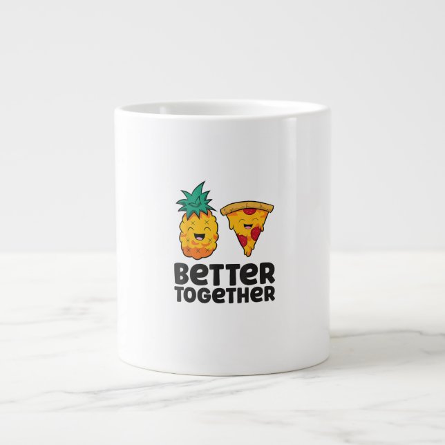 Pineapple Pizza Better Together Modern Graphic Des Jumbo Mugg (Framsidan)