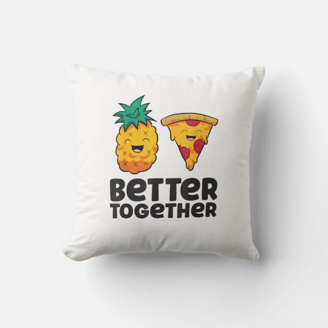 Pineapple Pizza Better Together Modern Graphic Des Kudde (Framsida)
