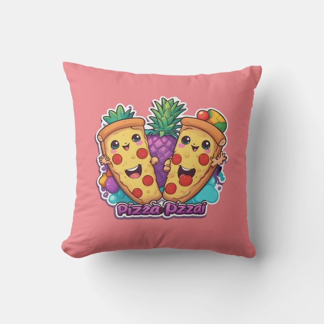 Pineapple Pizza Funny Kudde (Framsida)